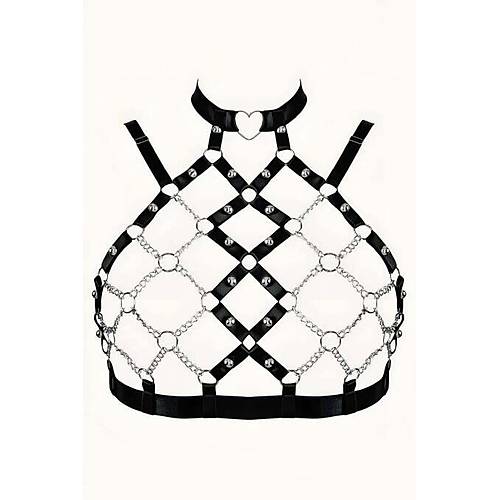 Zincirli Seksi Lastik G���s Harness - APFT926