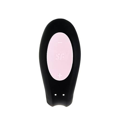 Satisfyer Double Fun Black iftler in Mini Vibratr, silikon, siyah, 18 cm