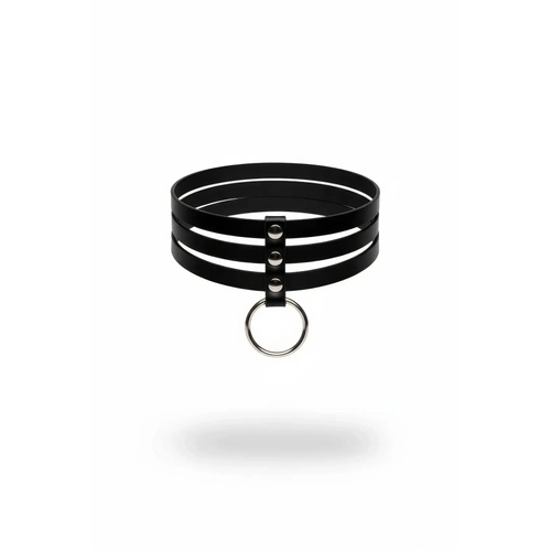 Siyah Choker �� Katmanl� Metal Halka Detayl� - APFT777