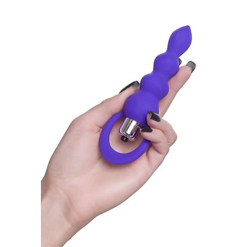 ToDo by Toyfa Twisty Anal Plug, silikon, mor, 14 cm,  3,2 cm