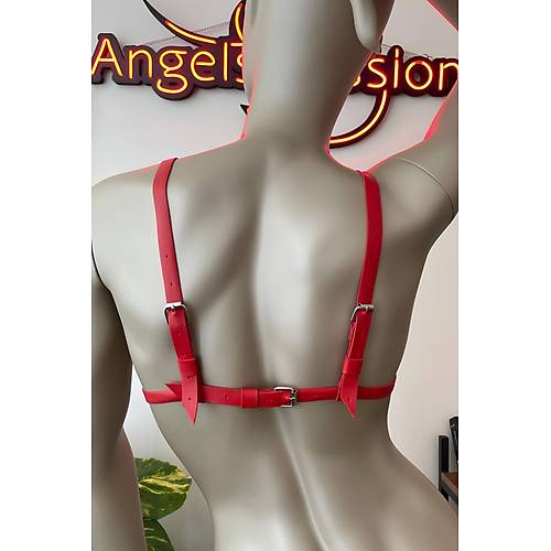 Krmz Deri Styen Harness