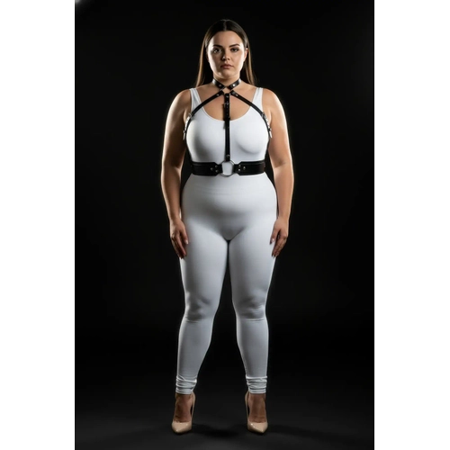 B�y�k Beden Siyah Kad�n Harness Tak�m Deri V�cut Aksesuar� ��k Kombin Tamamlay�c� - APFT1334