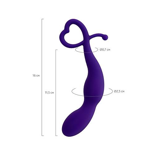 ToDo by RED Wlap Anal Plug, silikon, mor, 16 cm,  2,5 cm