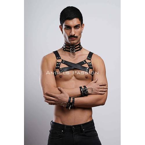 Gay Fantazi Giyim, Erkek Partywear, Tecnowear, Erkek Gs Harness- APFTM55