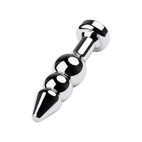 Metal by  Anal Plug, Metal, gm, siyah kristalli, 11 cm,  3 cm, 95 g