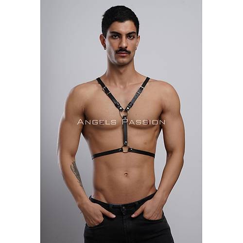 Kanatl Erkek Harness, Erkek Gs Harness ve Kanat Detay, Deri Kanatl Harness - APFTM150