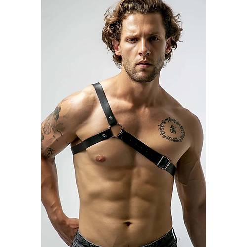Tek Omuz Deri Erkek Harness - APFTM211