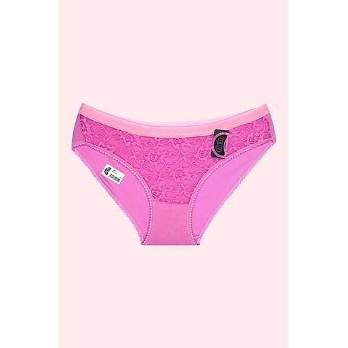 Gm Ak Pembe Dantelli Bikini Bayan Klot TM625