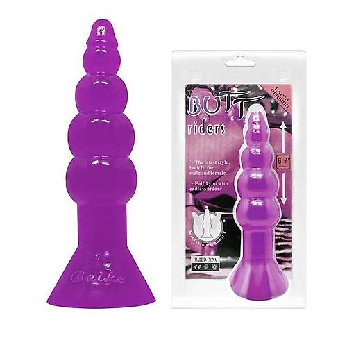 Boumlu 17 CM Silikon Anal Plug Vantuzlu Anal Tka Dildo