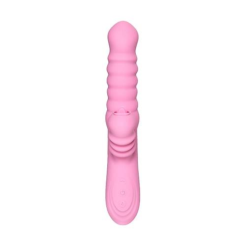 JOS Lixy Vibratr, Yukar ve Aa Fonksiyonlu, Silikon, Pembe, 23 cm