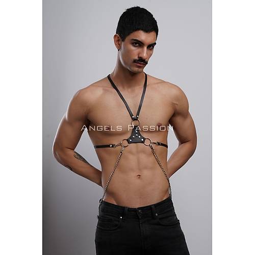 Erkek Omuz Harness - Seksi Erkek Deri Harness - Gay Harness  Giyim - APFTM28