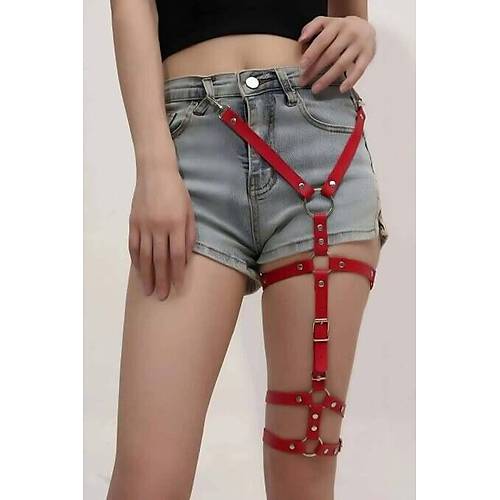 ��k Deri Tek Bacakl� Jartiyer Harness - APFT942