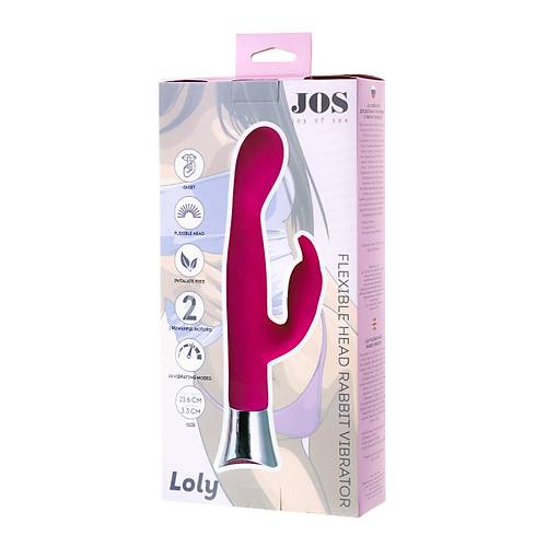 JOS LOLY Klitoral Uyarc Vibratr, silikon, pembe, 21,6 cm