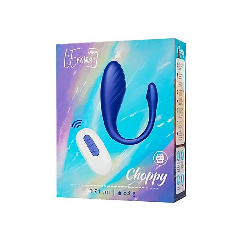 LEroina APP Choppy Uygulama ve Kumanda Kontroll Silikon Vibrasyonlu Yumurta  Mavi, 21 cm