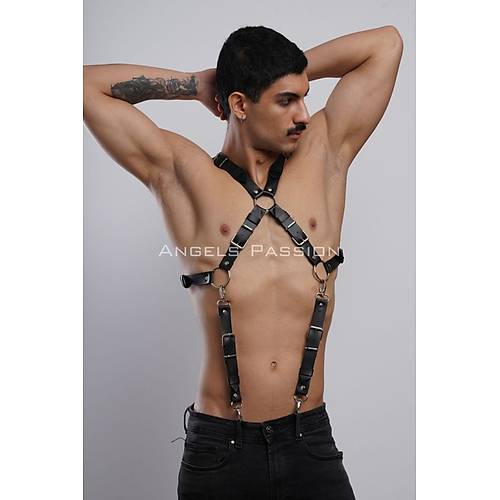 k Erkek Gmlek Kemeri, Erkek Pantolon Asks, Deri Gs Harness - APFTM84