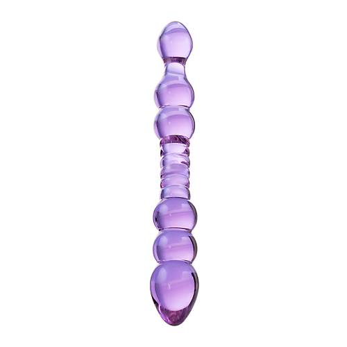 ift tarafl yapay penis Sexus Glass, cam, pembe, 22,5 cm