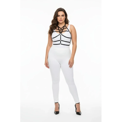 B�y�k Beden Siyah Kad�n Harness Lastik V�cut Aksesuar� - APFT349