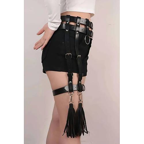 Tek Bacak Deri Jartiyer Harness - APFT1172