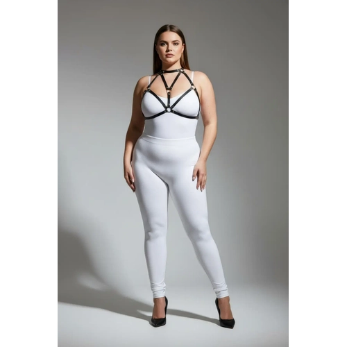 B�y�k Beden Siyah Kad�n Deri G���s Harness Fantazi Aksesuar� - APFT244