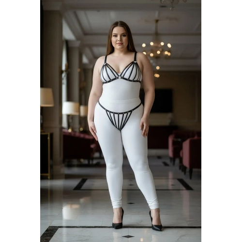 B�y�k Beden Siyah Kad�n Harness Tak�m Lastik Fantezi Aksesuar - APFT555