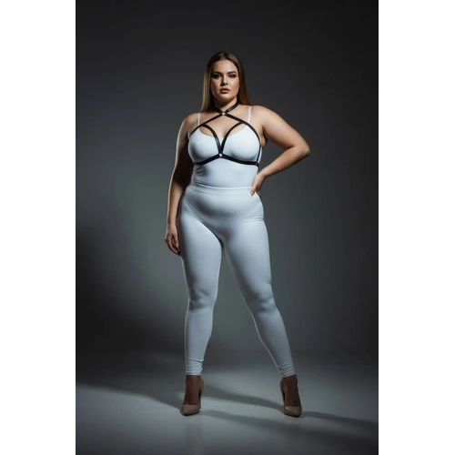 B�y�k Beden Siyah Kad�n Lastik Harness Tak�m �apraz Ask�l� S�tyen Aksesuar� - APFT100