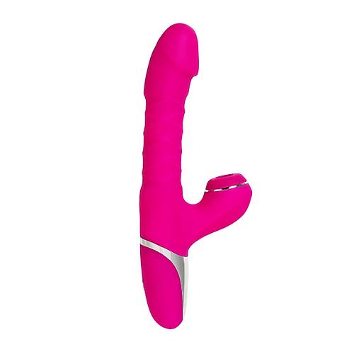 JOS TO-FROLLY Vakum Dalgas Vibratr, Silikon, Pembe, 21,5 cm