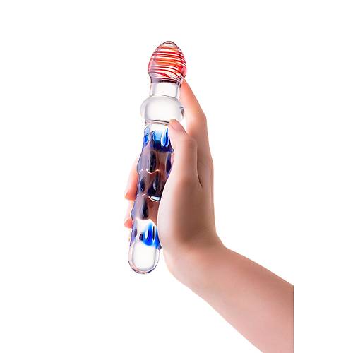 Sexus Glass ift Tarafl Cam Dildo, effaf, 20 cm