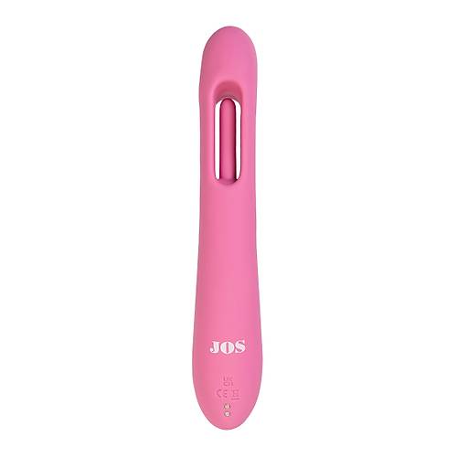 JOS Monti Hareketli Dil ve Uyarc Bilye zellikli Silikon Vibratr  Pembe, 24 cm