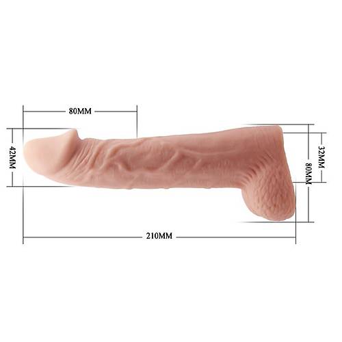 Sper Realistik 8 CM Dolgulu  Boluklu Penis Klf