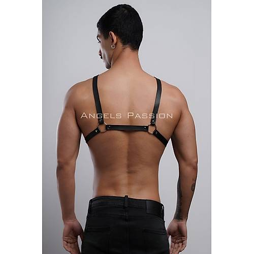 Erkek Deri Gs Harness, Erkek Fantazi Giyim, Clubwear, Partywear - APFTM44