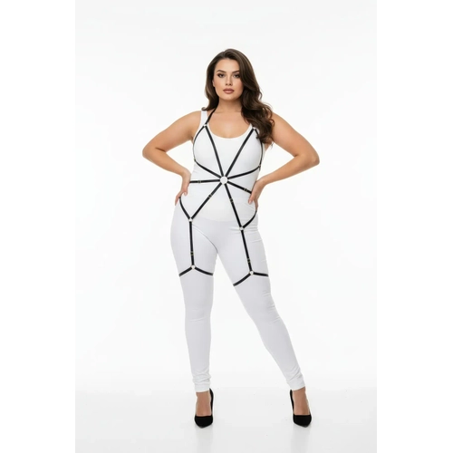 B�y�k Beden Siyah Kad�n Harness Lastik Jartiyerli Fantezi Aksesuar - APFT360