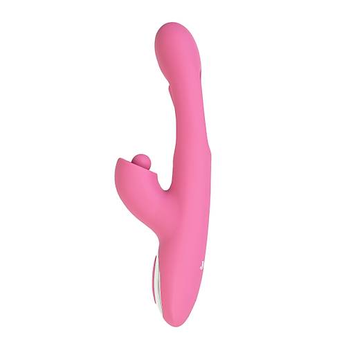 JOS Monti Hareketli Dil ve Uyarc Bilye zellikli Silikon Vibratr  Pembe, 24 cm