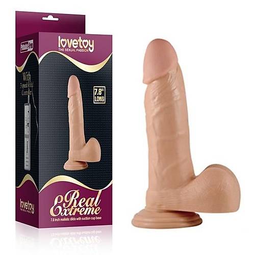 Lovetoy Real Extreme Testisli Kalın Realistik Penis Dildo 20 CM