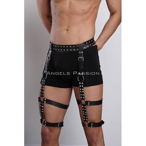 Perin Detayl k Erkek Bacak Harness, Erkek Fantazi Jartiyer Harness - APFTM193