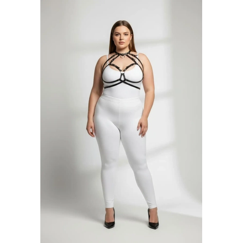 B�y�k Beden Siyah Kad�n Harness Tak�m Halka Detayl� Giyim �zeri Aksesuar - APFT330
