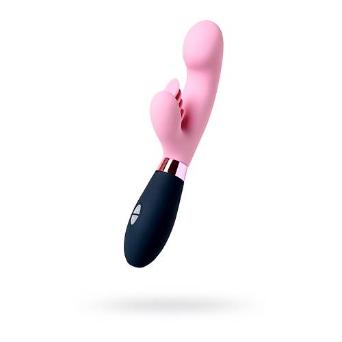 Eromantica Ornella'da 3' 1 arada masaj aleti, pembe, silikon, 21,5 cm