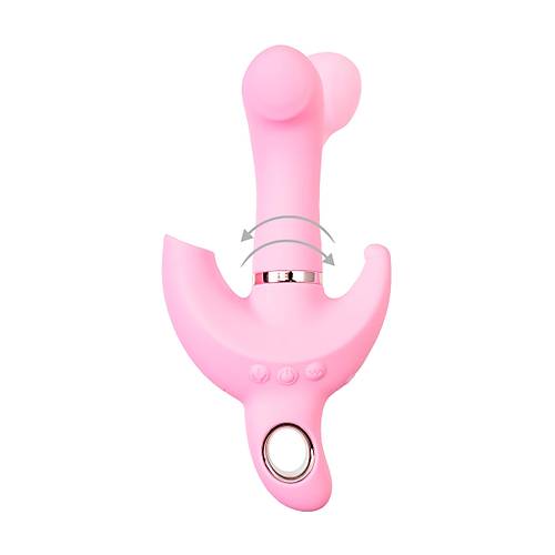 Klitoral uyarcl vibratr JOS Twistme, silikon, pembe, 19,5 cm