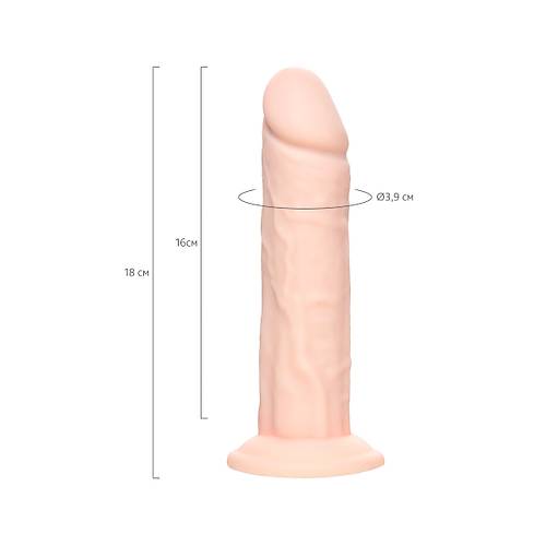 RealStick Silicone Jared L yapay penis, Silekspan, plak, 18 cm