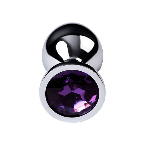 Metal by  Anal Plug, Metal, gm, mor kristalli, 8 cm,  3,4 cm, 85 g