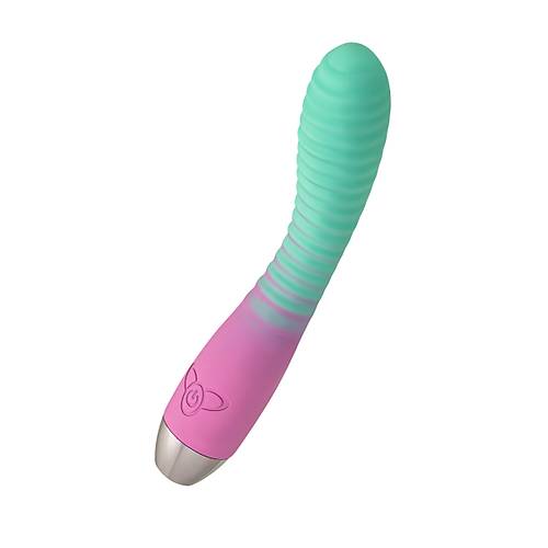 Flovetta Azalia Kavisli Balkl Silikon Vibratr  Mint Pembe, 20,5 cm