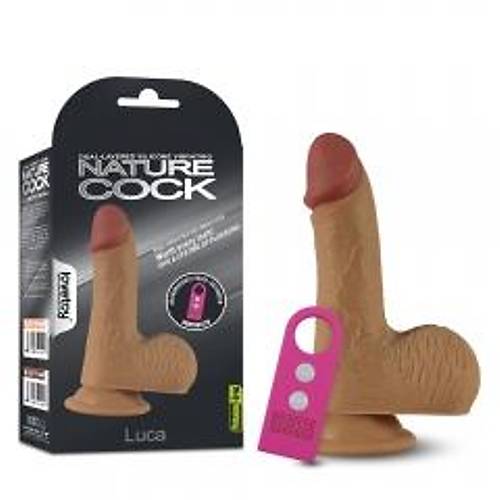 Luca 16 CM USB arjl 7 Titreimli Realistik Anal Vibratr Dildo