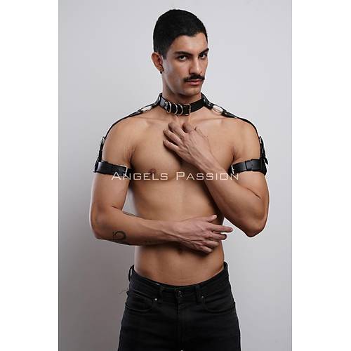 Kol - Boyun - ve Omuz Detayl k Erkek Harness, Erkek Partywear - APFTM90