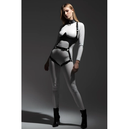 Deri Harness, G���s Alt� Destekli Harness Tak�m, Deri Dans�� Kost�m - APFT1402