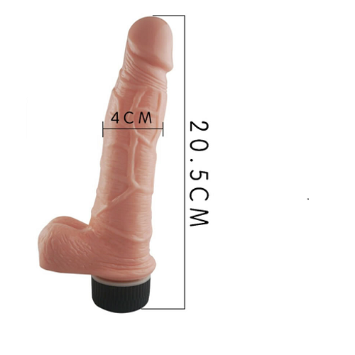 Perfect Pleasure Realistik Kaln Damarl 17 Cm Titreimli Penis