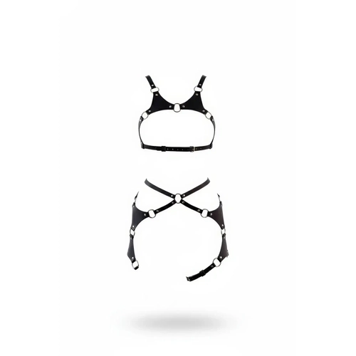 Siyah Harness Tak�m Deri O-Halkal� Ayarlanabilir - APFT1253