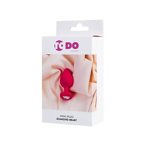 ToDo by RED Diamond Heart Anal Plug, silikon, pembe, 9,5 cm,  4 cm