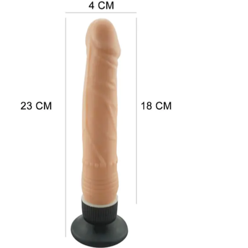 23 CM Realistik Titreimli Vantuzlu Dildo Penis