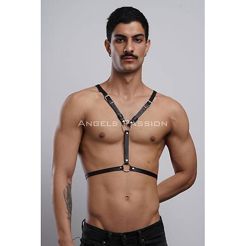 Kanatl Erkek Harness, Erkek Gs Harness ve Kanat Detay, Deri Kanatl Harness - APFTM150