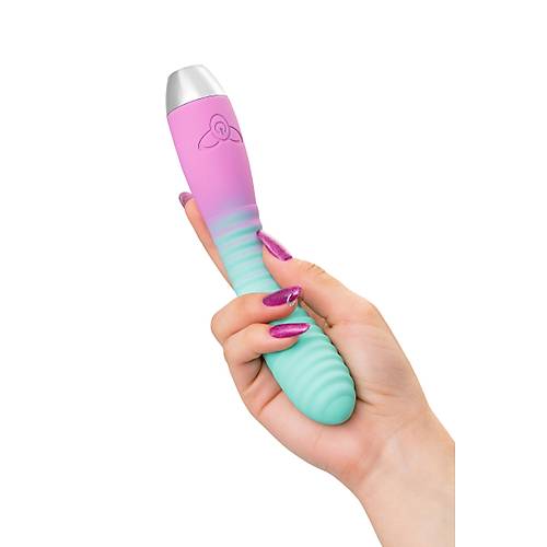 Flovetta Azalia Kavisli Balkl Silikon Vibratr  Mint Pembe, 20,5 cm
