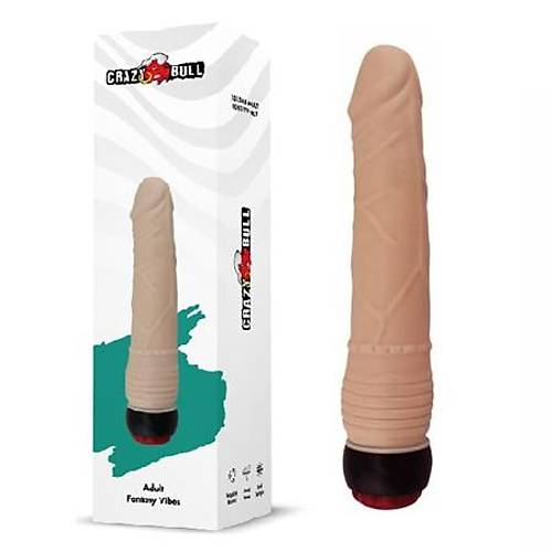 Vibes 17 CM Titreimli Realistik Dildo Vibratr